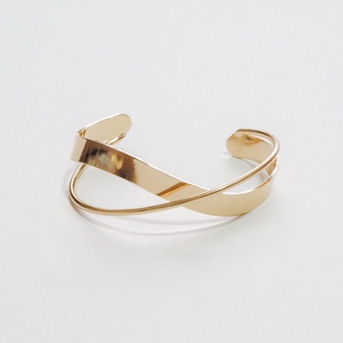 Double Layer Geometric Bangle • WHITE FINCHES JEWELRY