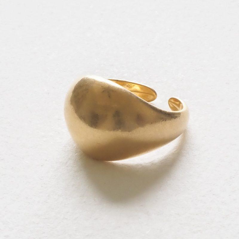 Convex Adjustable Gold Ring • WHITE FINCHES JEWELRY
