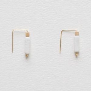 white stone earrings
