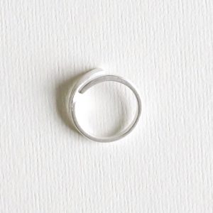 silver spiral ring top view