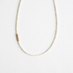 White Finches pearl chain necklace